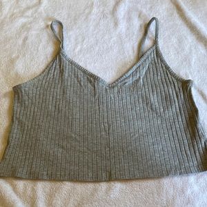 light gray crop tank